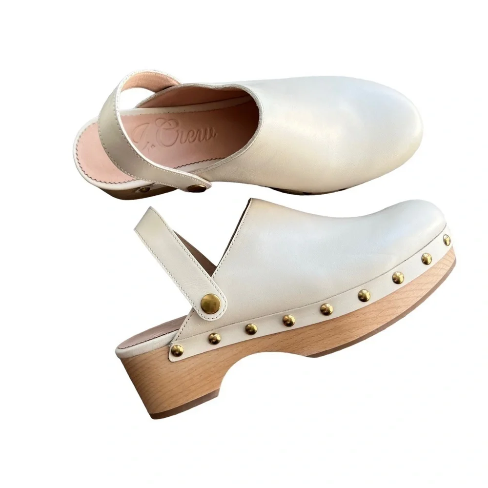 J. Crew - NWOB Convertible Leather Clogs Sz 6.5